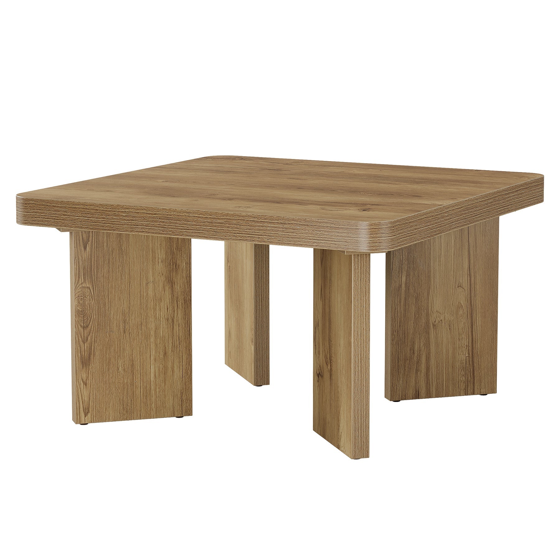Tribesigns Vierkante salontafel 80 cm, kleine woonkamertafel in landhuisstijl met stevig tafelblad