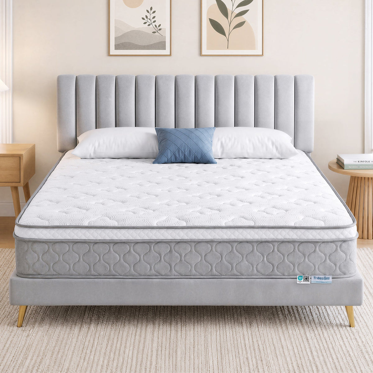 Tribesigns 9-zonige pocketveringmatras met memoryschuim en Lyocell-tijk