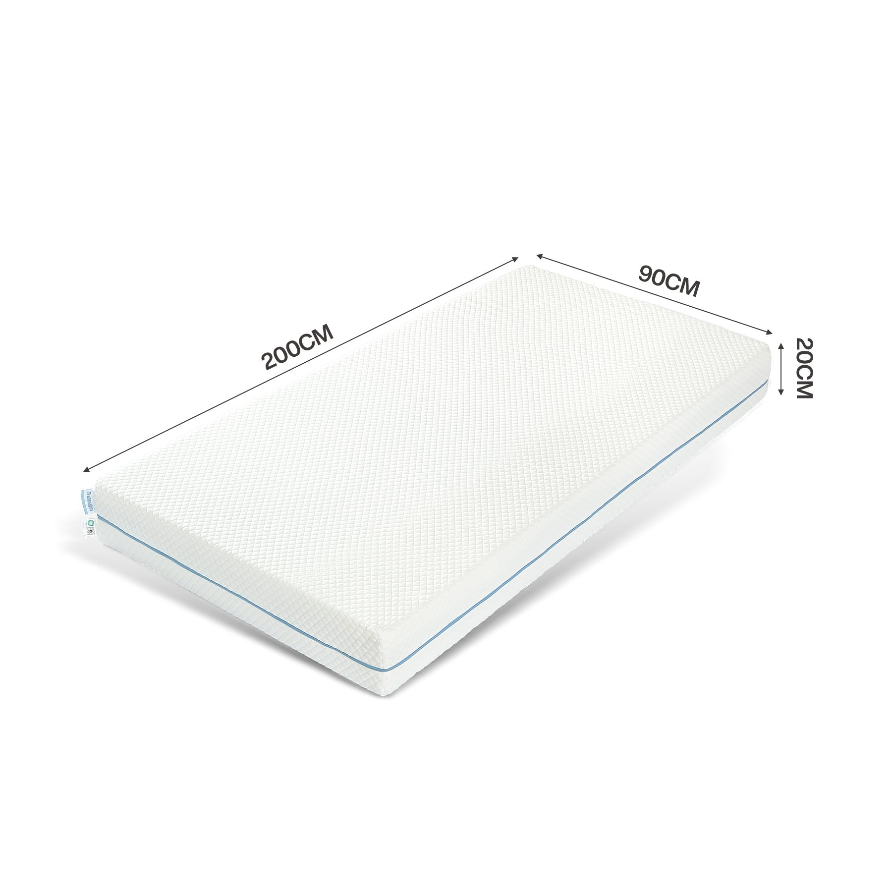 90x200 cm Tweezijdige Matrassen, Ergonomisch S-Vorm Ontwerp met Medium Stevigheid