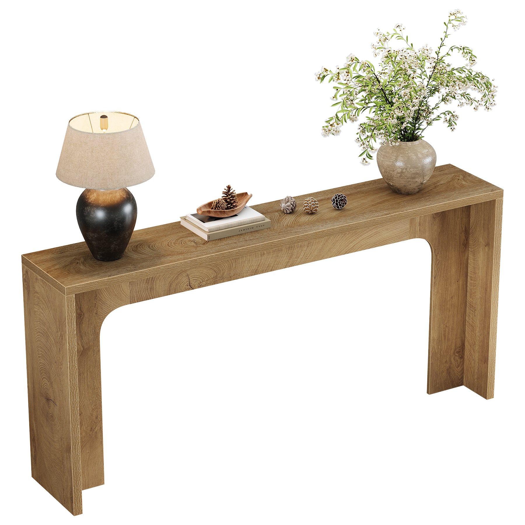 Tribesigns 160 cm Smalle Consoletafel, Moderne Haltafel van Hout