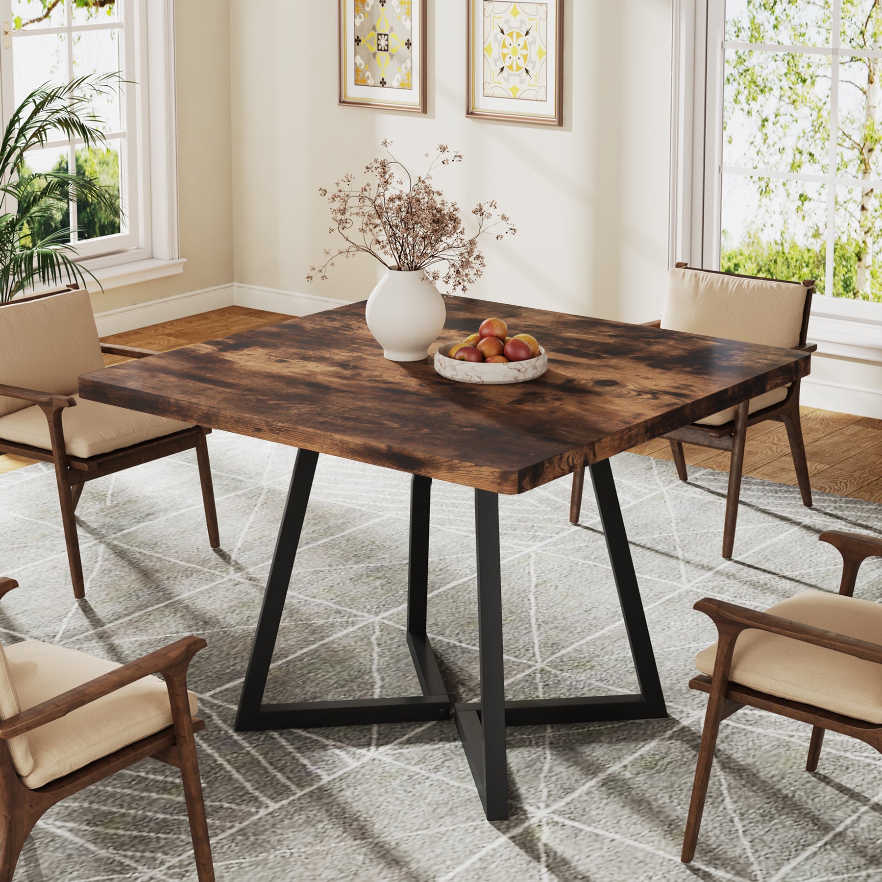 80 cm Vierkante Vergadertafel, Eettafels voor 2-4 Personen