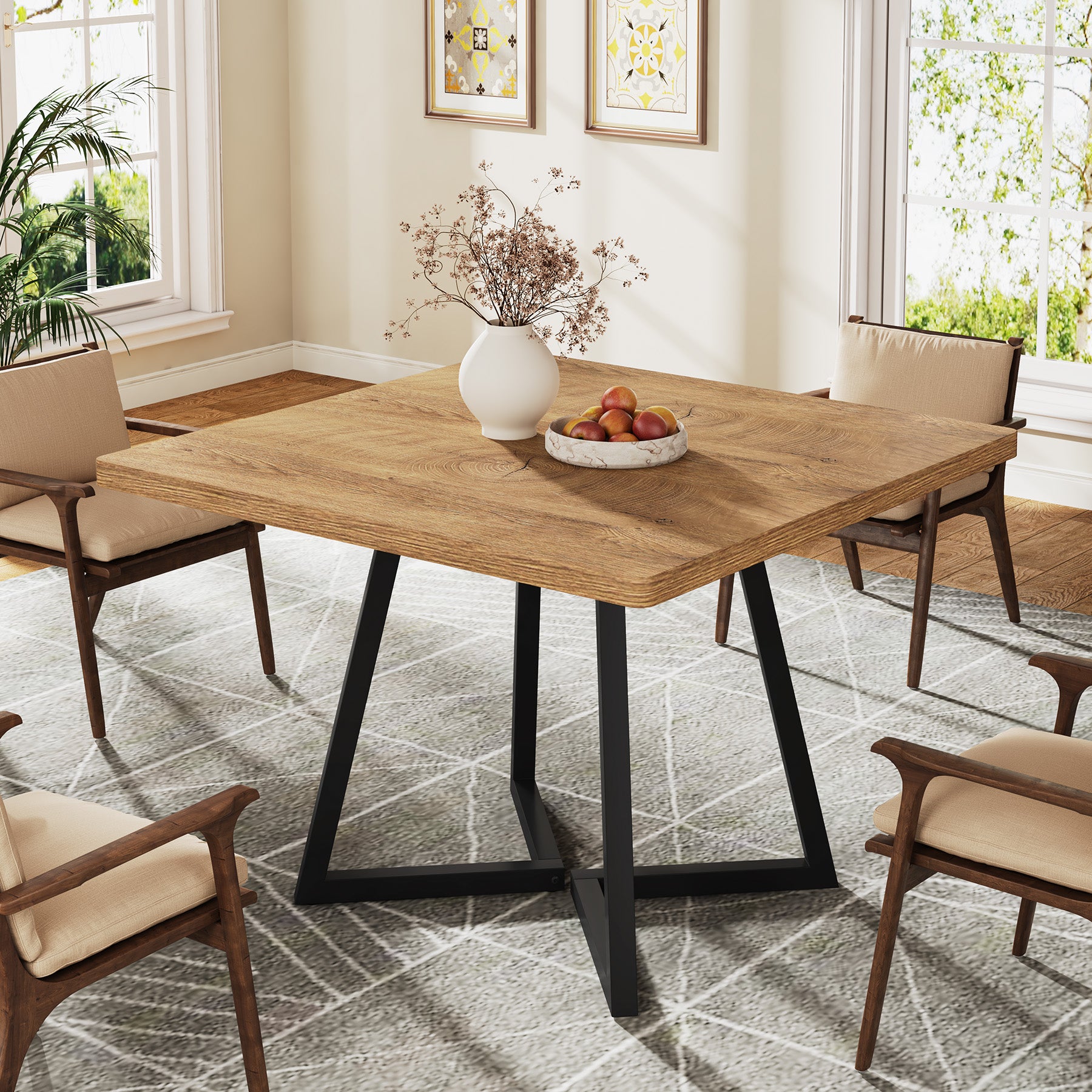80 cm Vierkante Vergadertafel, Eettafels voor 2-4 Personen