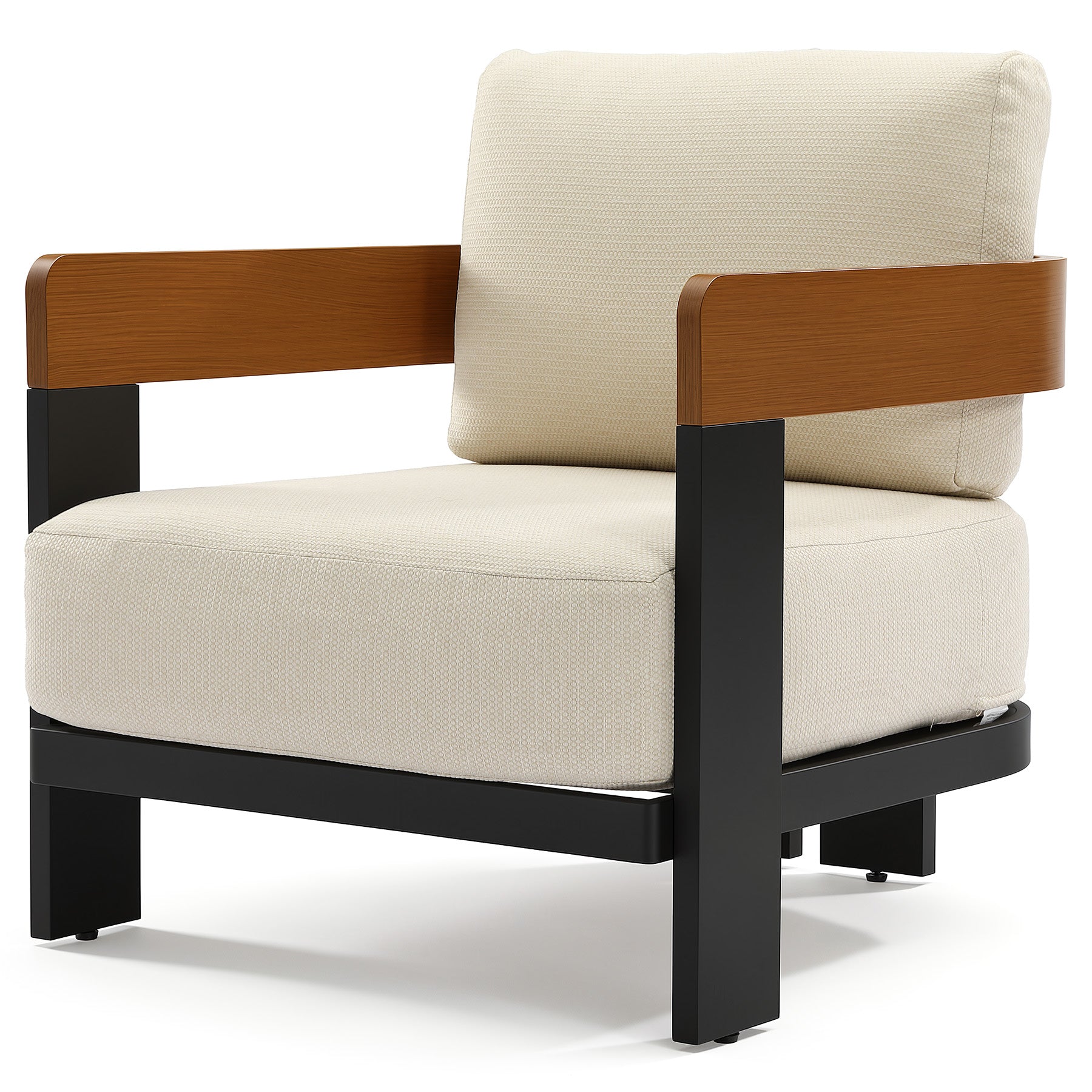 Buiten Lounge Stoel, Terras Fauteuil met Kussens en Aluminium Frame