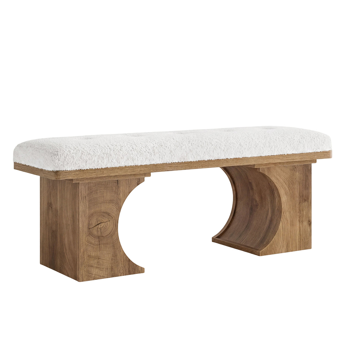 120 cm Tribesigns gestoffeerde schoenenbank met zacht kussen, moderne zitbank voor hal en slaapkamer