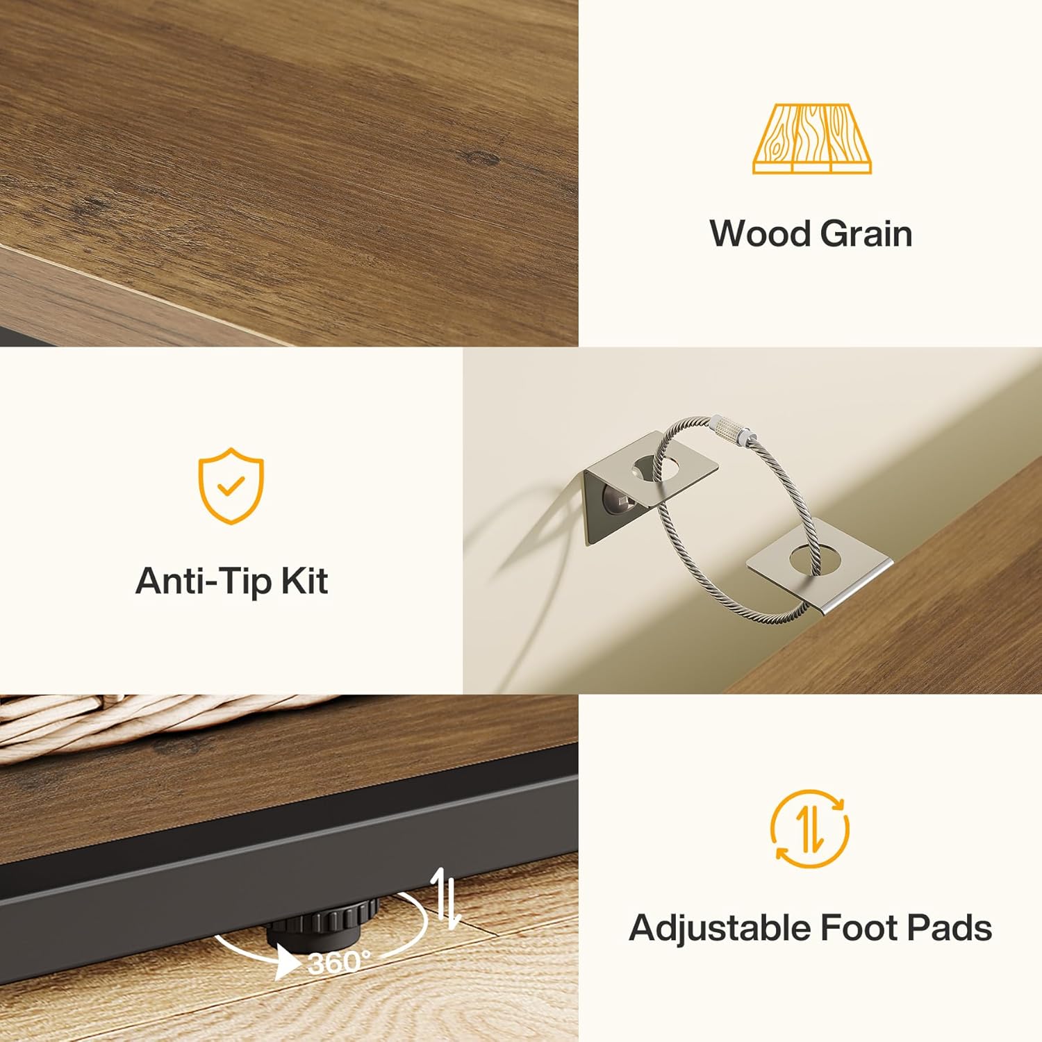 Consoletafel van 120 cm met Industrieel 5-Laags Ontwerp, Smalle Houten Accenttafel met Opbergrekken voor Woonkamer en Hal