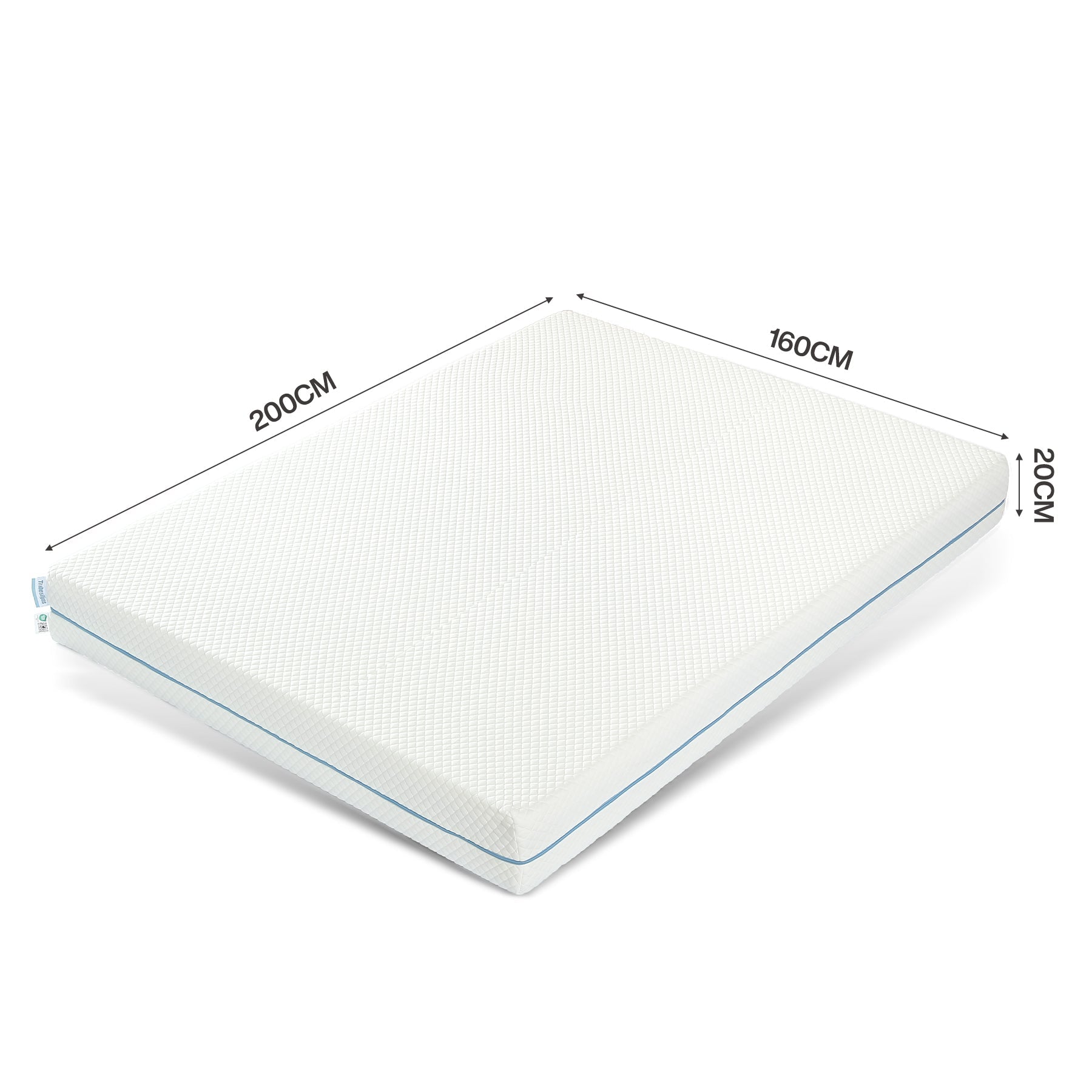 90x200 cm Tweezijdige Matrassen, Ergonomisch S-Vorm Ontwerp met Medium Stevigheid