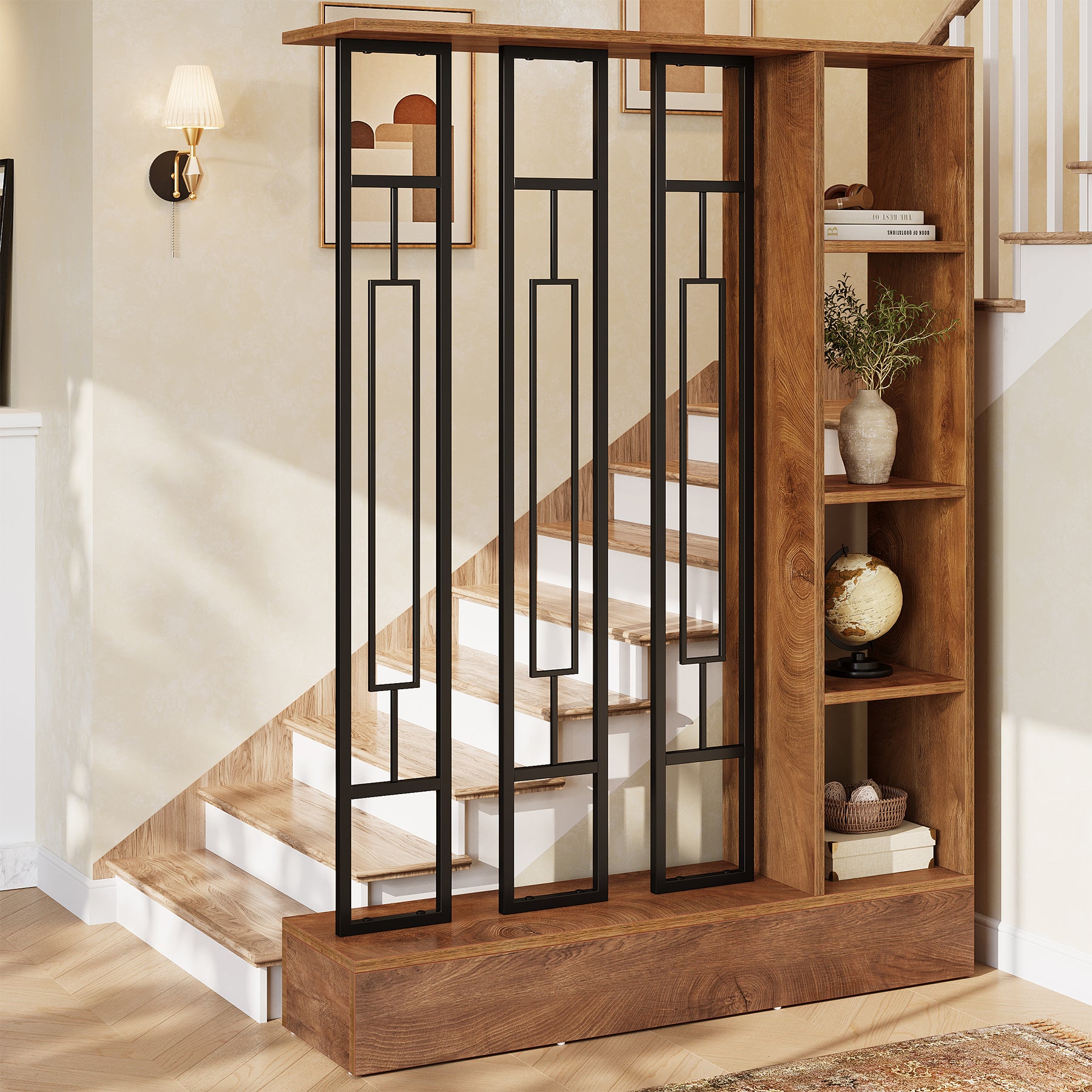 180 cm Tribesigns Roomdivider, Vrijstaand Wandrek met Displayplanken