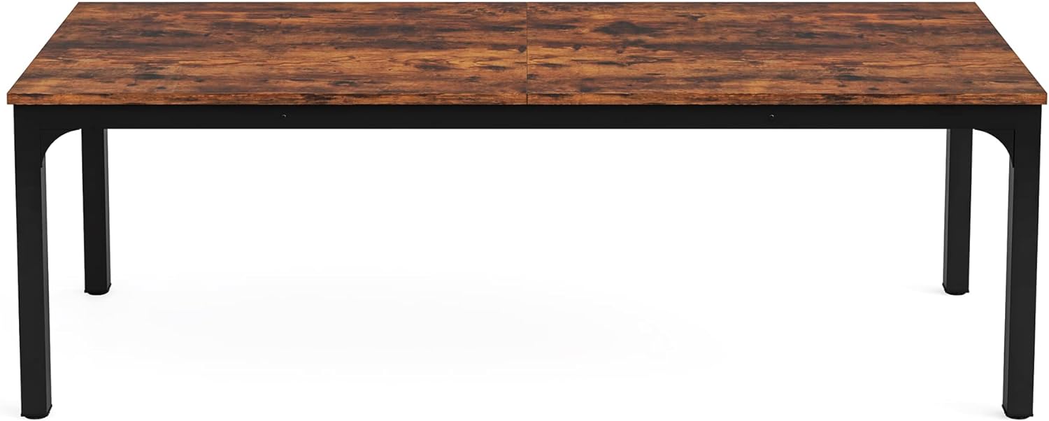 200x70 cm Tribesigns Eettafel, Industrieel Keukenblad met Metalen Poten voor 6-8 Personen