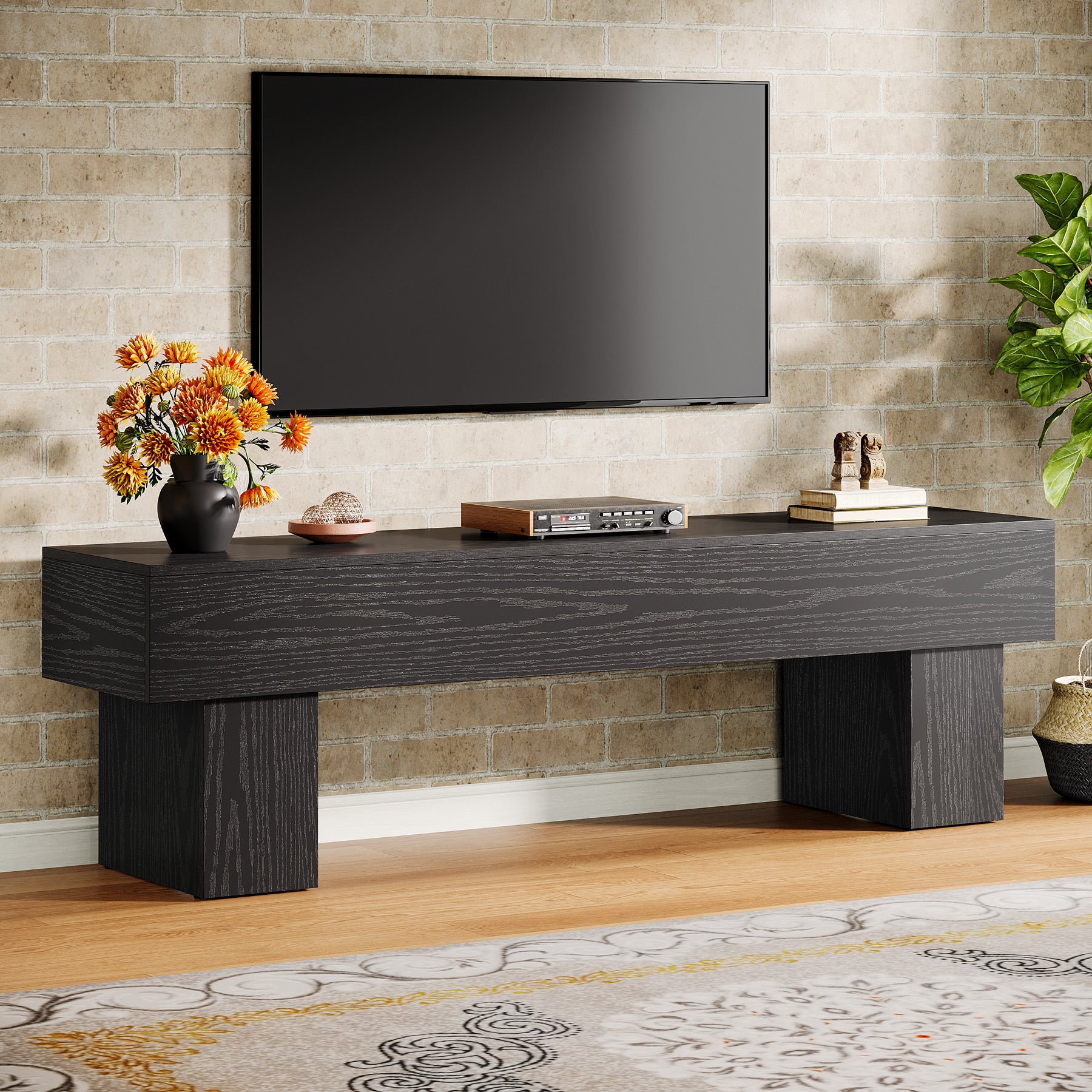 Tribesigns 160 cm TV-meubel, Farmhouse Entertainment Center voor Woonkamer en TV