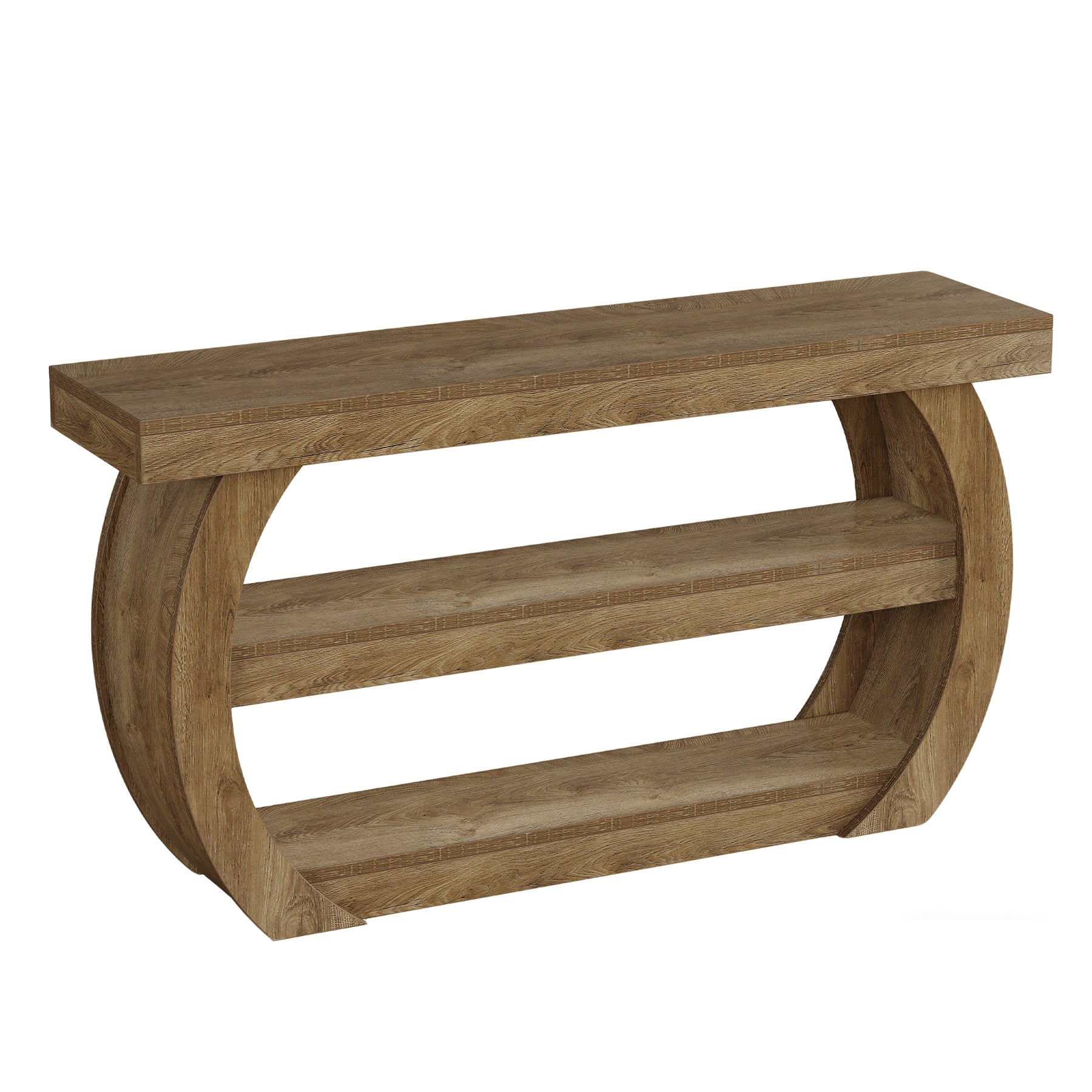 160 cm TV Meubel voor TV tot 75 Inch, Landelijke Media Tafel met Opbergruimte