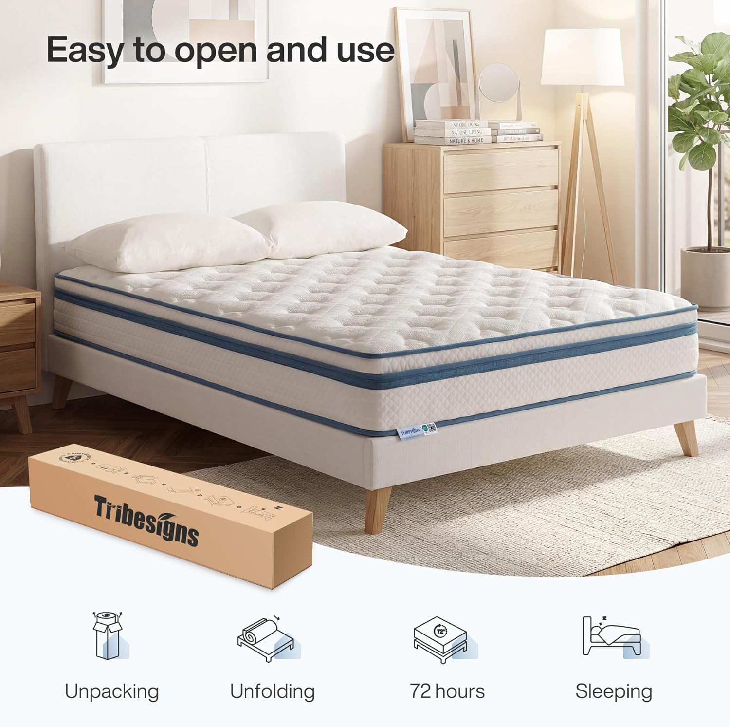 Pocketvering Matras H3 Medium Stevig, 7-Zones Orthopedisch Gel Memory Foam Matras met Koel Lyocell Oppervlak