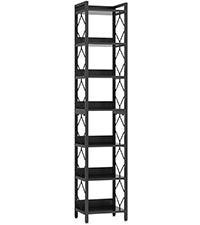 200 cm Hoge Boekenkast, Zeven Planken Opbergmeubel voor Kantoor en Woonkamer