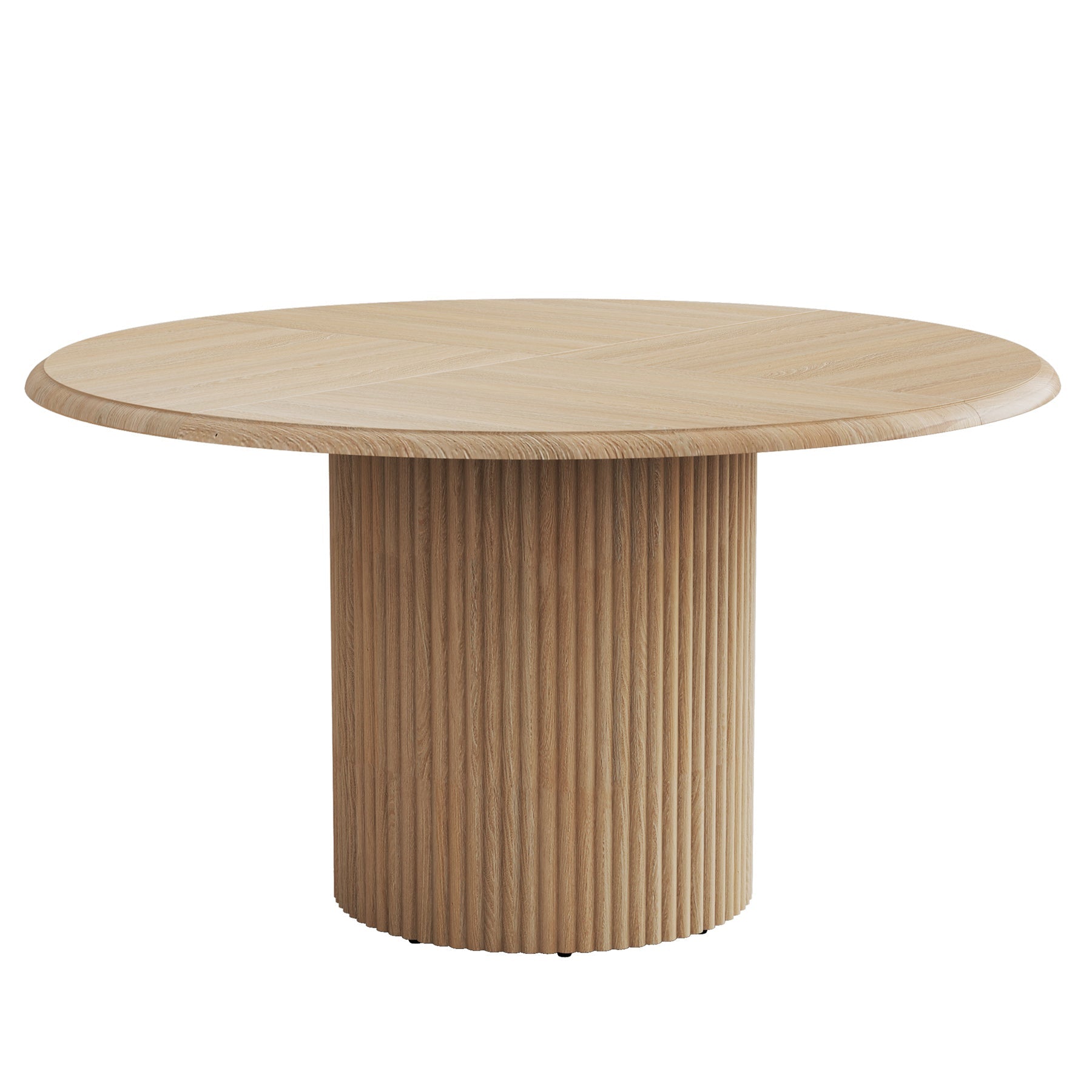 Ronde Eettafel, 120 cm Farmhouse Keukentafel met Metalen Basis voor 4 Personen