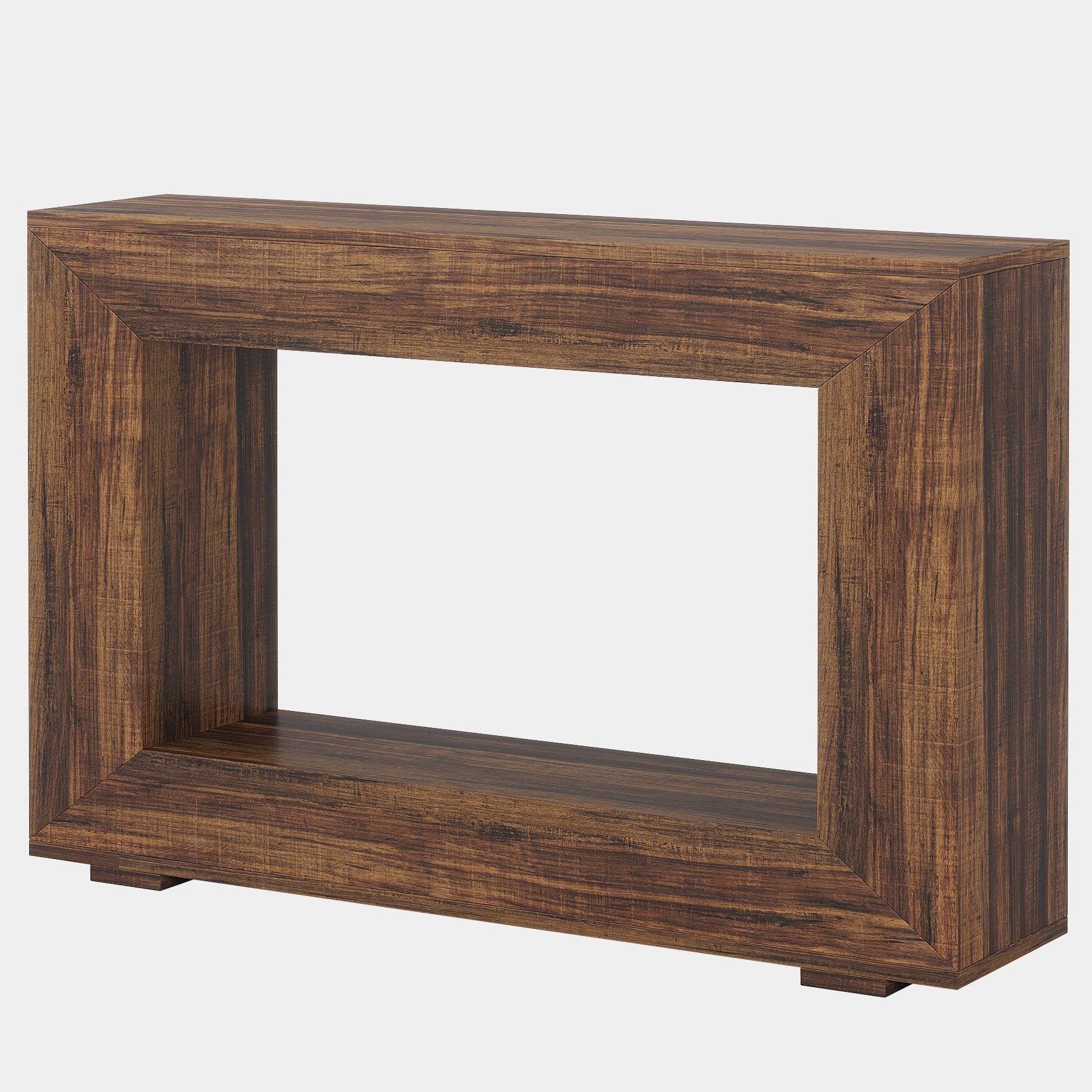120 cm Boers Entreetafel met Opbergvak, Industrieel Accentmeubel voor Hal en Woonkamer