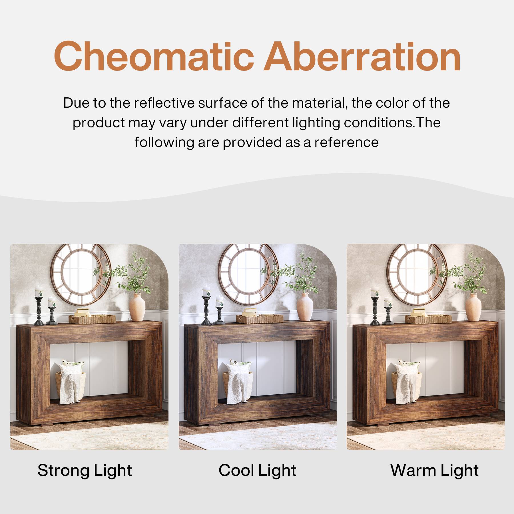 120 cm Boers Entreetafel met Opbergvak, Industrieel Accentmeubel voor Hal en Woonkamer