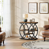 Tribesigns Bijzettafel met 4 Planken, 60 cm Smal Nachtkastje met Opbergruimte voor Woonkamer 3