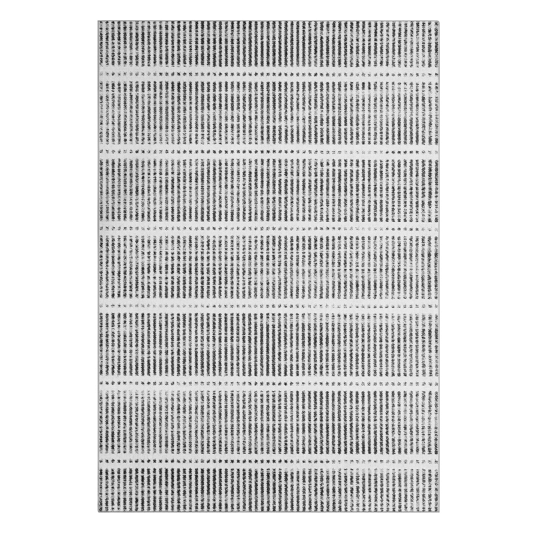Tribesigns wasbaar laagpolig tapijt, 160 x 230 cm en 200 x 300 cm, ultradun gestreept tapijt in landelijke stijl