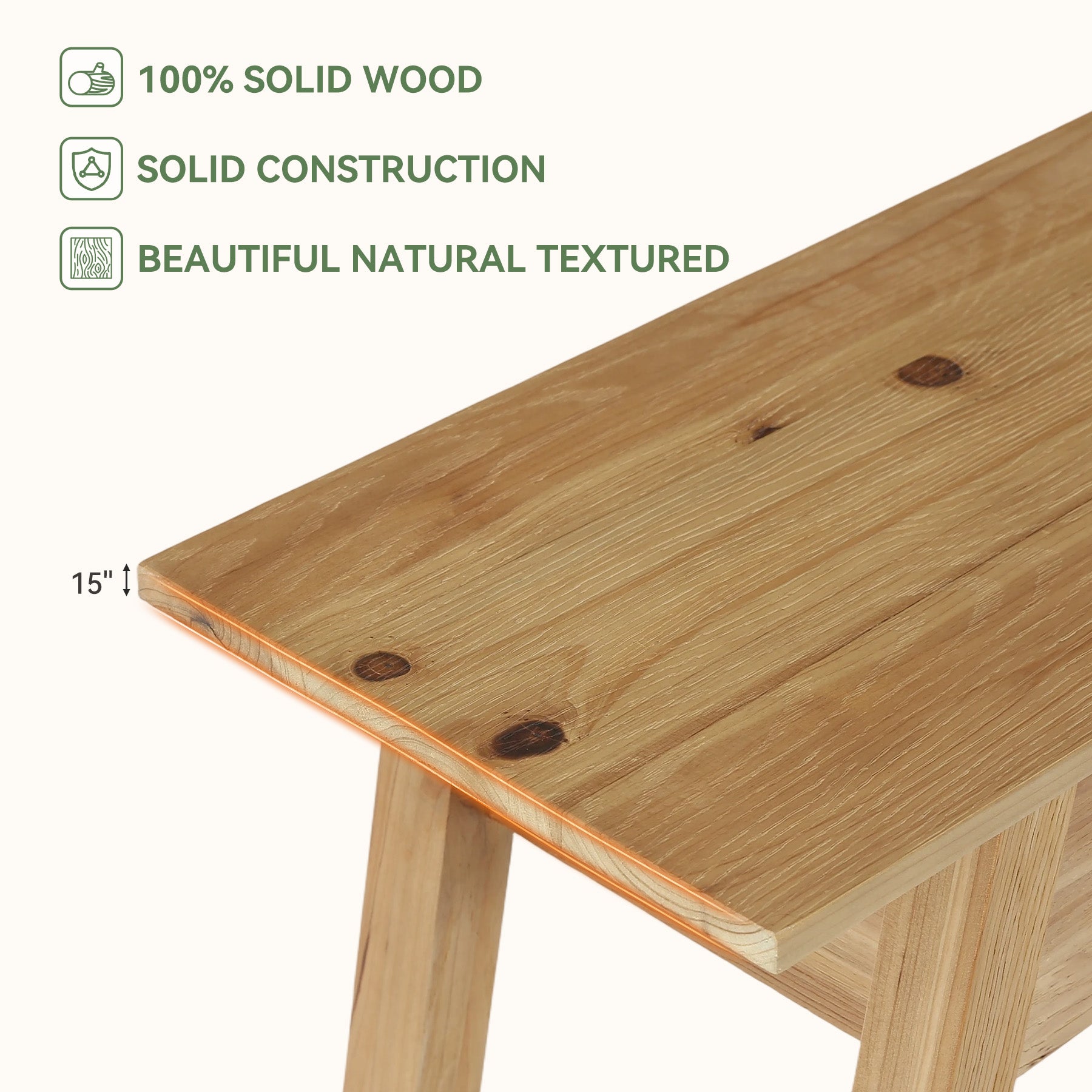 110 cm Massief Houten Consoletafel met 2 Lades, Smalle Haltafel met Opbergruimte voor Woonkamer en Entree