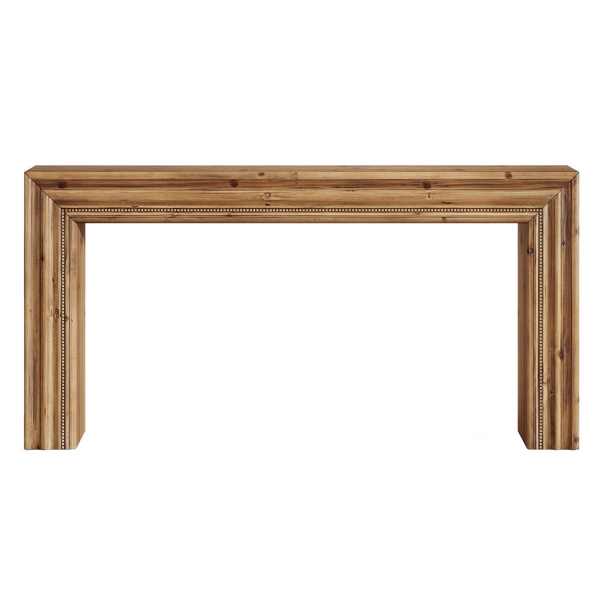 160 cm Tribesigns massief houten consoletafel met geometrisch design, smalle haltafel voor woonkamer en hal