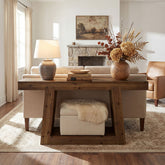 Tribesigns 140 cm massief houten consoletafel, smalle sidetable met opbergruimte voor hal 3