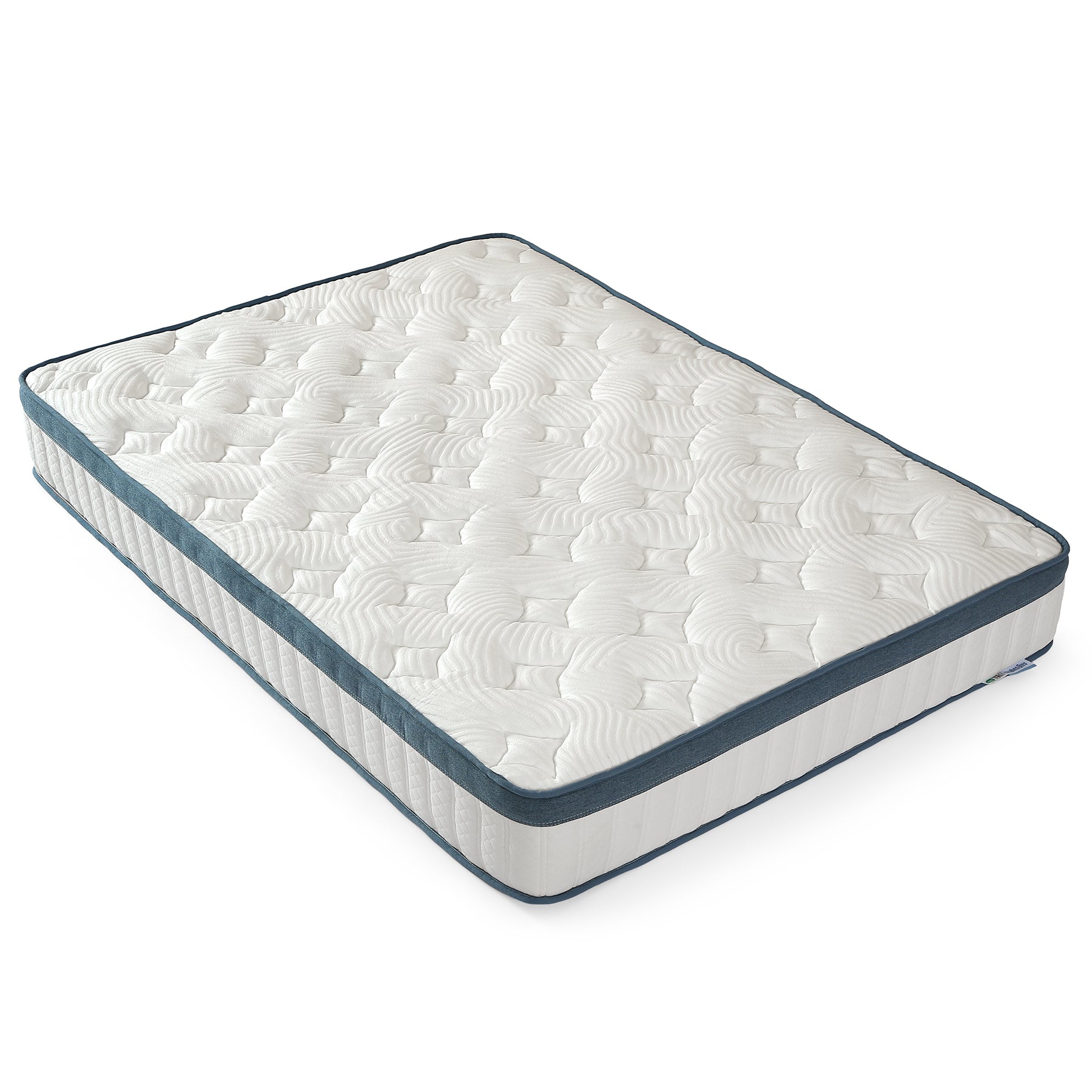 90 x 200 cm Pocketvering Matras, H2 Harde Matras met Geheugenschuim en Wasbare Hoes