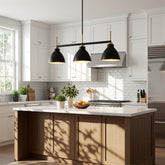 Tribesigns Vintage 3-Lichts Hanglamp, Zwart-Gouden Pendellamp met Verstelbare Stangen [Energieklasse F] 3