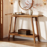 Tribesigns 105 cm Haltafel, Smalle Houten Banktafel met 2 Niveaus 3