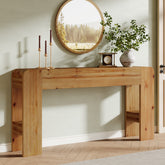 160 cm Massief Houten Haltafel, Smalle Landelijke Tafel 3