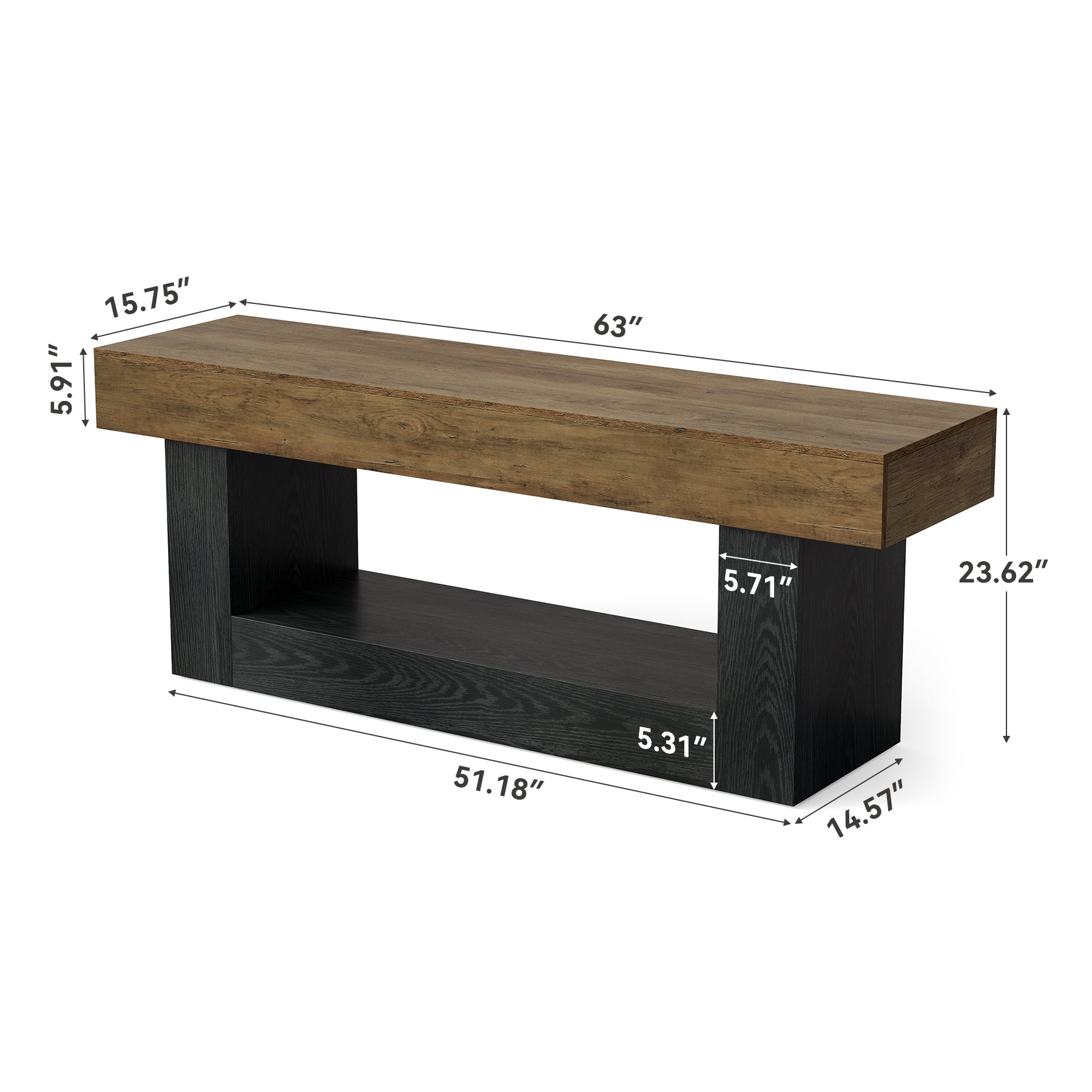 160 cm TV Meubel voor TV tot 178 cm, Moderne Media Console met U-vormige Basis voor Woonkamer
