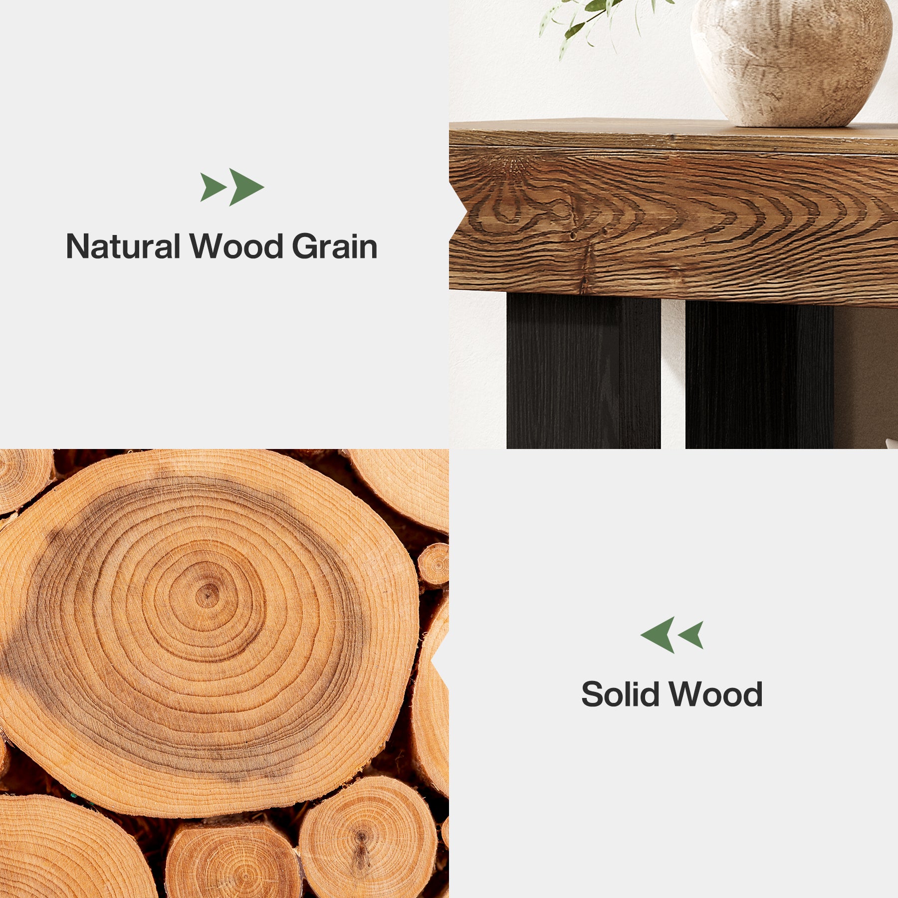 160cm Massief Houten Consoletafel, Extra Lange Smalle Tafel met 2 Opbergvakken in Landelijke Stijl