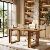 Tribesigns 160 cm directiebureau, groot massief houten bureau voor thuiskantoor 3