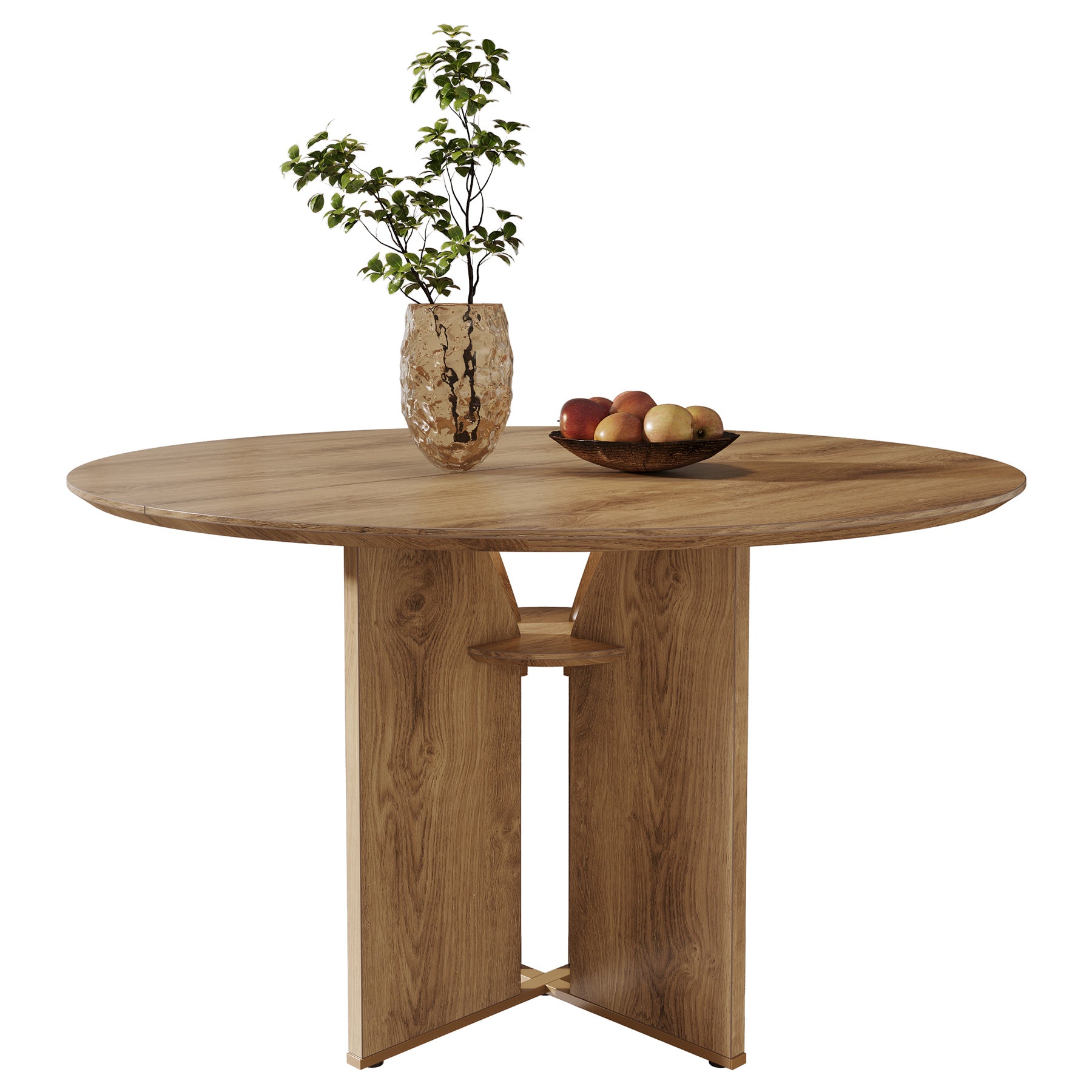 Tribesigns 100 cm Ronde Eettafel, Houten Tafel voor 4 Personen voor Keuken