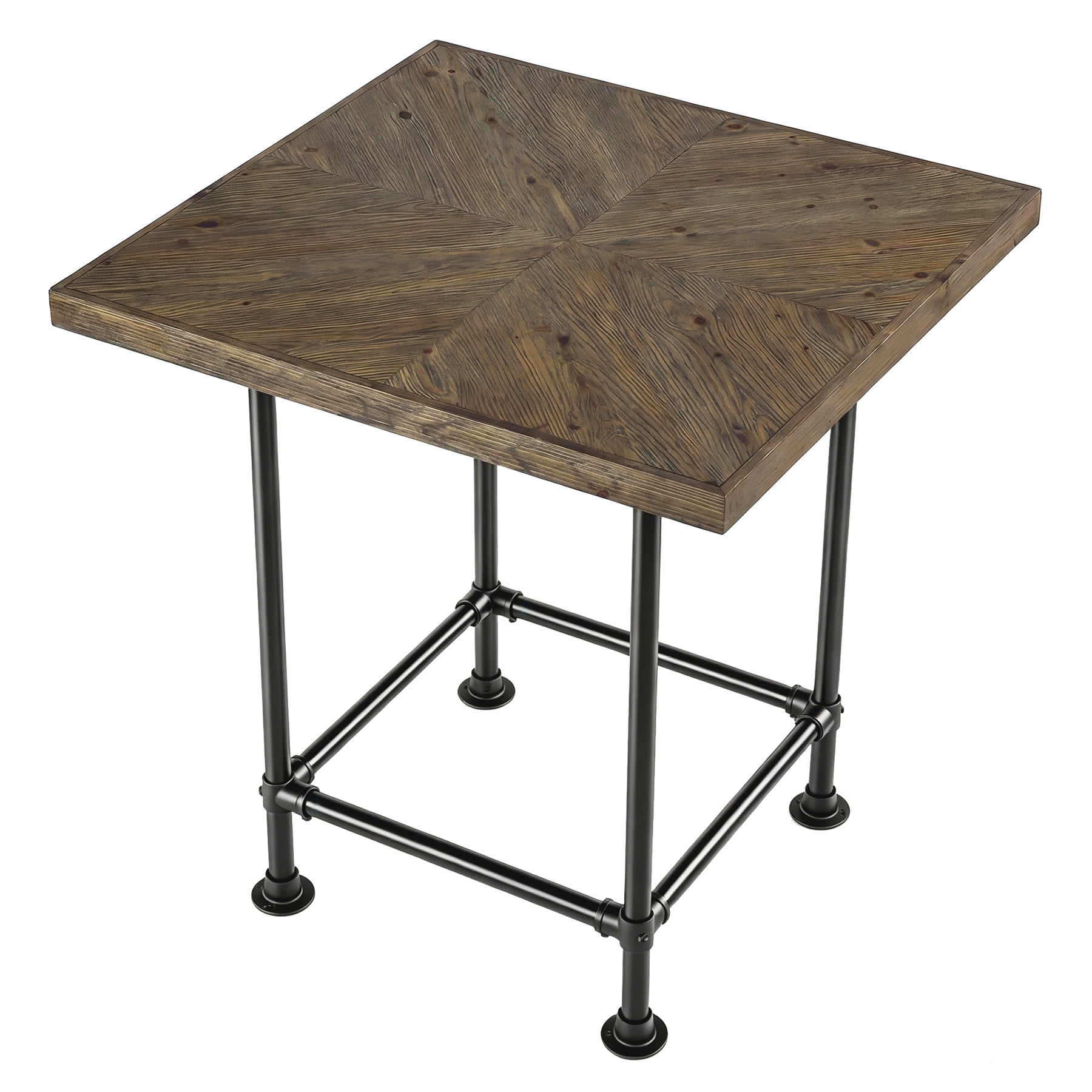 Tribesigns 90 cm hoge bartafel, industriële pubtafel met massief houten blad