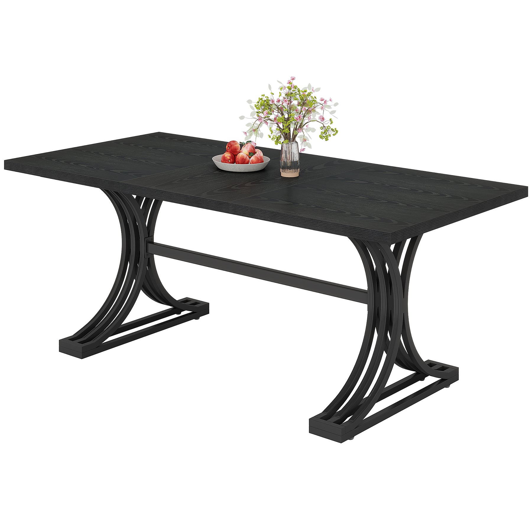 Tribesigns Eettafel 160 cm met Marmerlook Blad, Moderne Keukentafel Goud