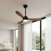 106 cm Tribesigns moderne plafondventilator met licht en afstandsbediening, 3-bladige ventilatorlamp met dimbare ledverlichting voor woonkamer terras en veranda 3