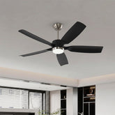 132 cm Tribesigns moderne plafondventilator met licht en afstandsbediening, 5-bladige ventilatorlamp met dimbare ledverlichting voor woonkamer terras en veranda [Energieklasse E] 3