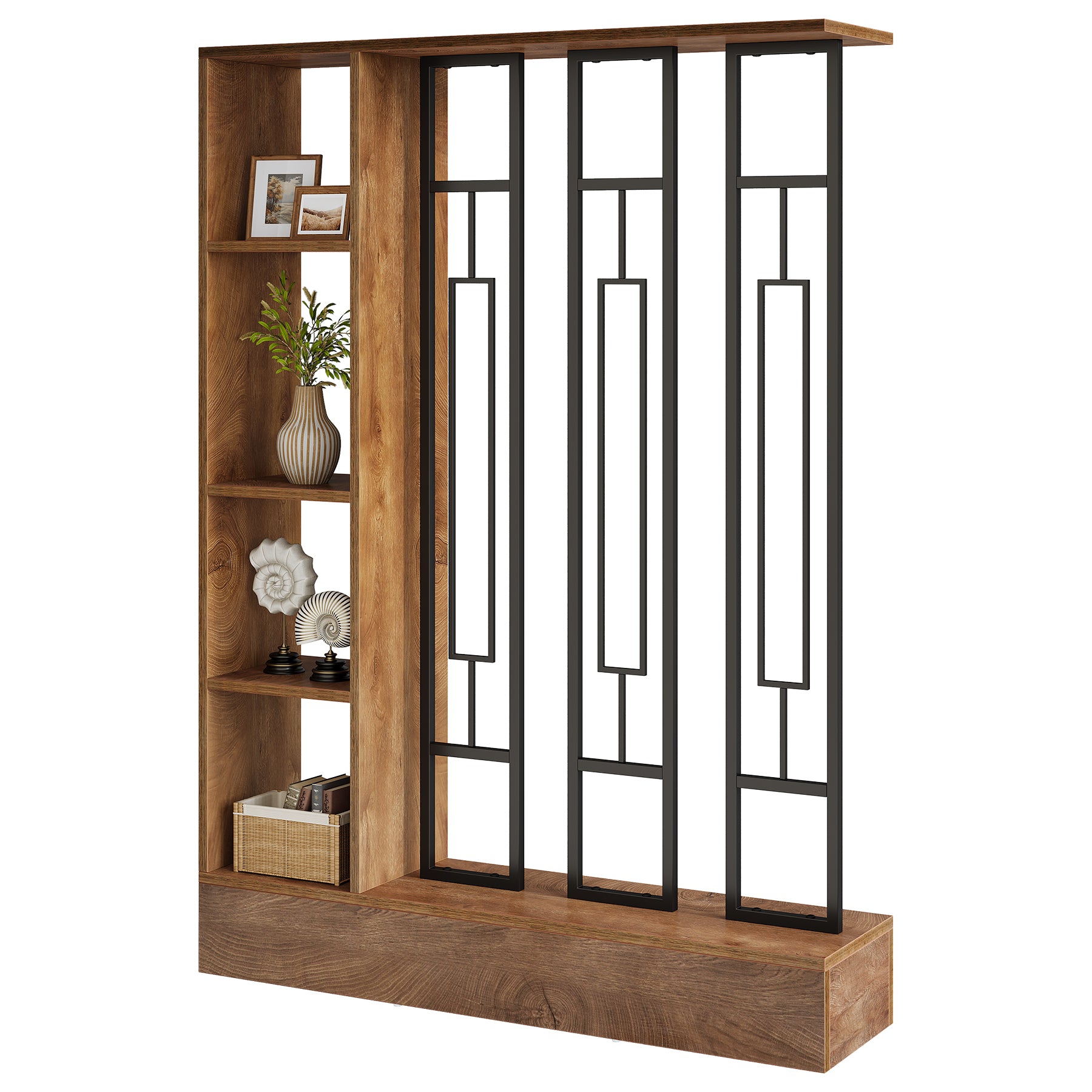 180 cm Tribesigns Roomdivider, Vrijstaand Wandrek met Displayplanken
