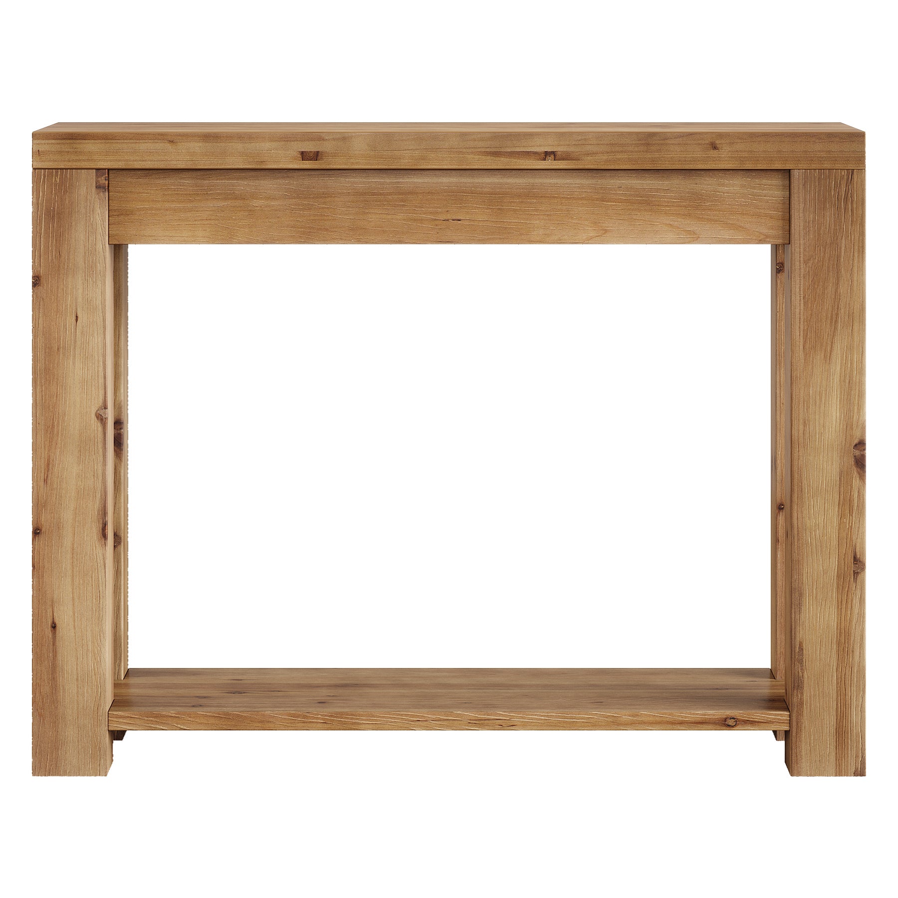 110 cm massief houten farmhouse consoletafel, smalle sidetable voor woonkamer en hal