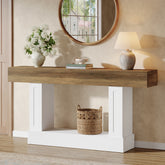 160 cm Tribesigns landelijke consoletafel met open opbergruimte, smalle sidetable voor hal en woonkamer 3