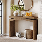 102 cm Consoletafel voor Hal en Entree, Landelijke Smalle Sofa Tafel voor Woonkamer 3