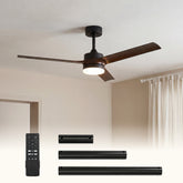 130 cm Tribesigns plafondventilator met licht en afstandsbediening, 3-bladige ventilatorlamp met stille DC-motor voor woonkamer slaapkamer en keuken [Energieklasse E] 3
