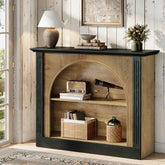 110 cm 3-Laags Consoletafel, Banktafel voor Hal met Opbergruimte 3