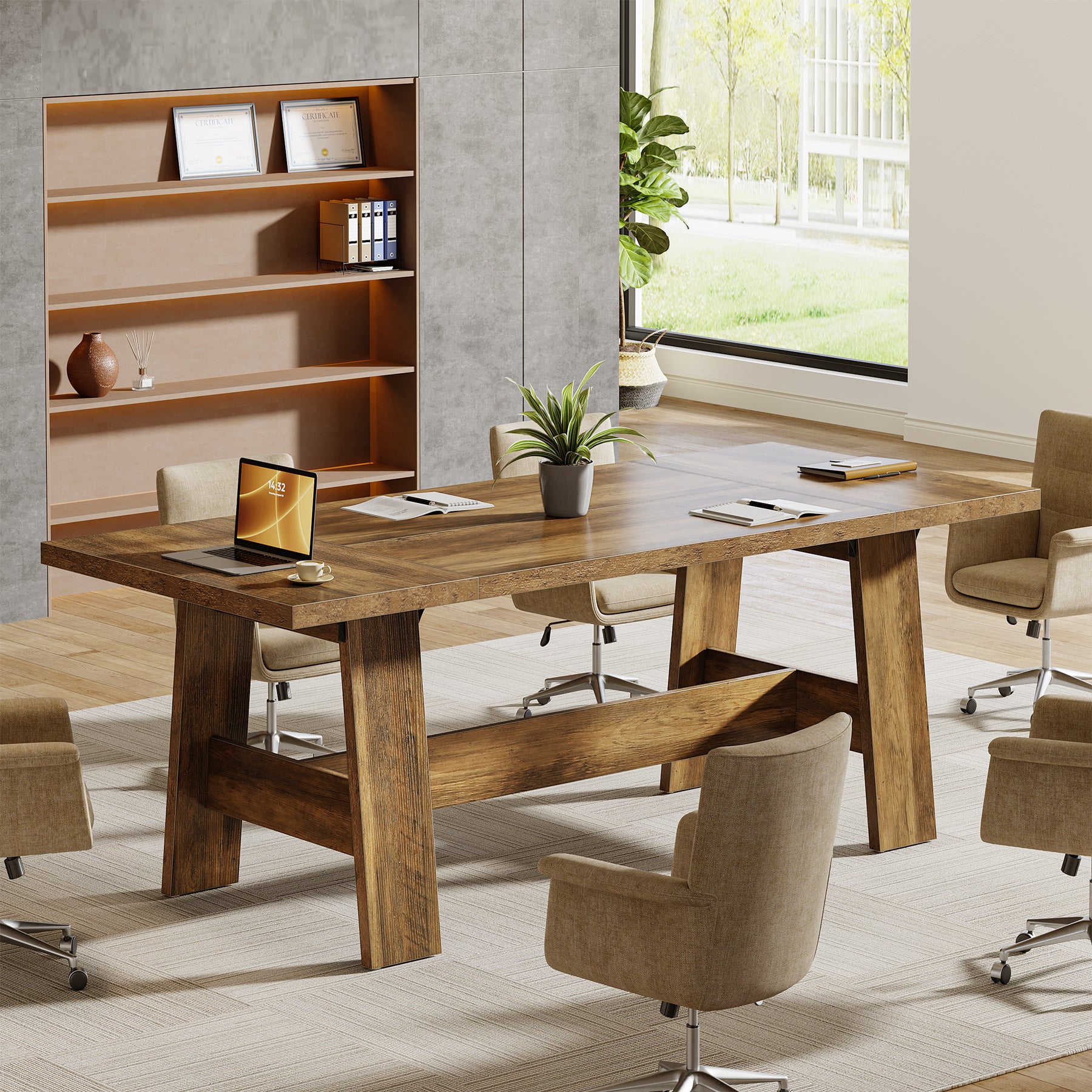 179 cm Vergadertafel, Landelijke Bureau voor Zes tot Acht Personen