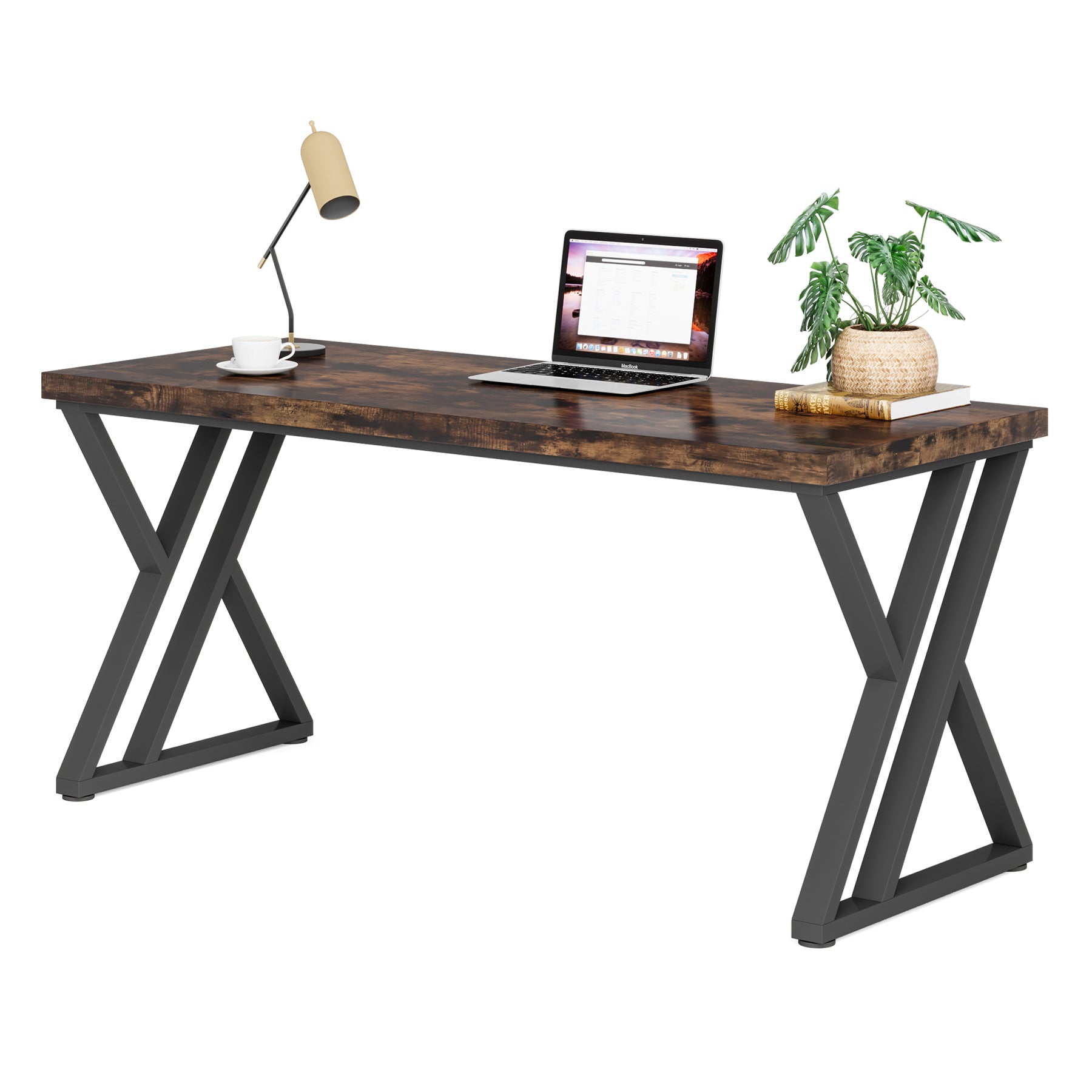 Tribesigns 140 cm Bureau, Z-Vorm Computertafel voor Kantoor en Studie