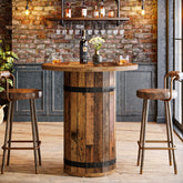 100 cm Tribesigns Ronde Bartafel, Bistrotafel voor Keuken en Woonkamer 3
