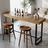 Tribesigns bartafel 180 cm, lange statafel met metalen frame en voetensteun 3