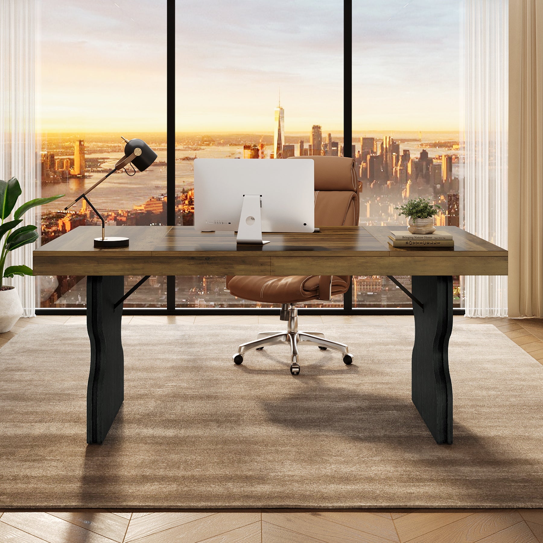 160 cm Directiebureau voor Thuiswerk, Landelijk Bureau met Zandloperpoten