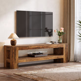 150 cm TV Meubel met Opbergruimte, Rustieke TV Kast voor Woonkamer Slaapkamer 55-75 Inch TV 3