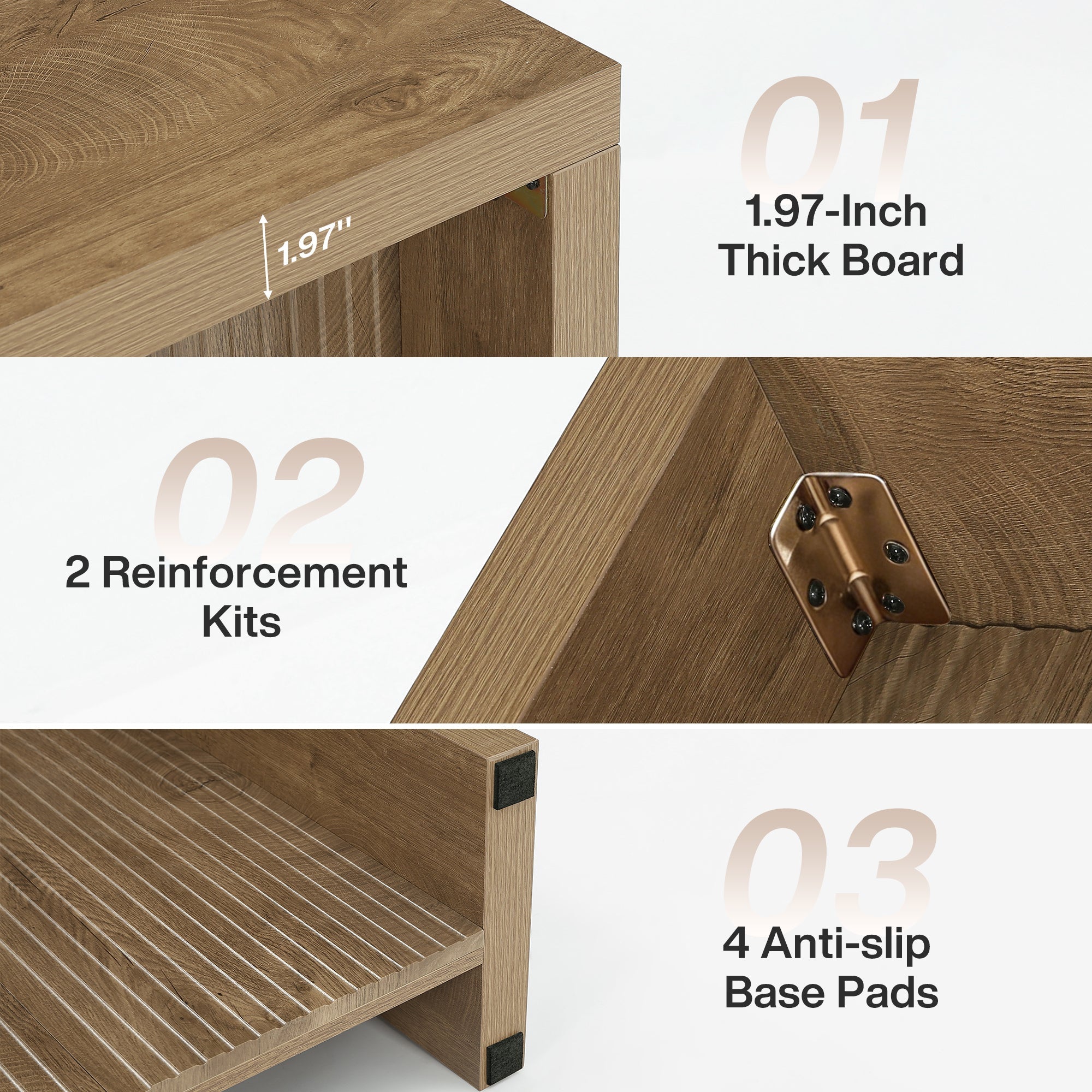 160 cm landelijke consoletafel, houten entree-tafel met geribd design voor in de hal