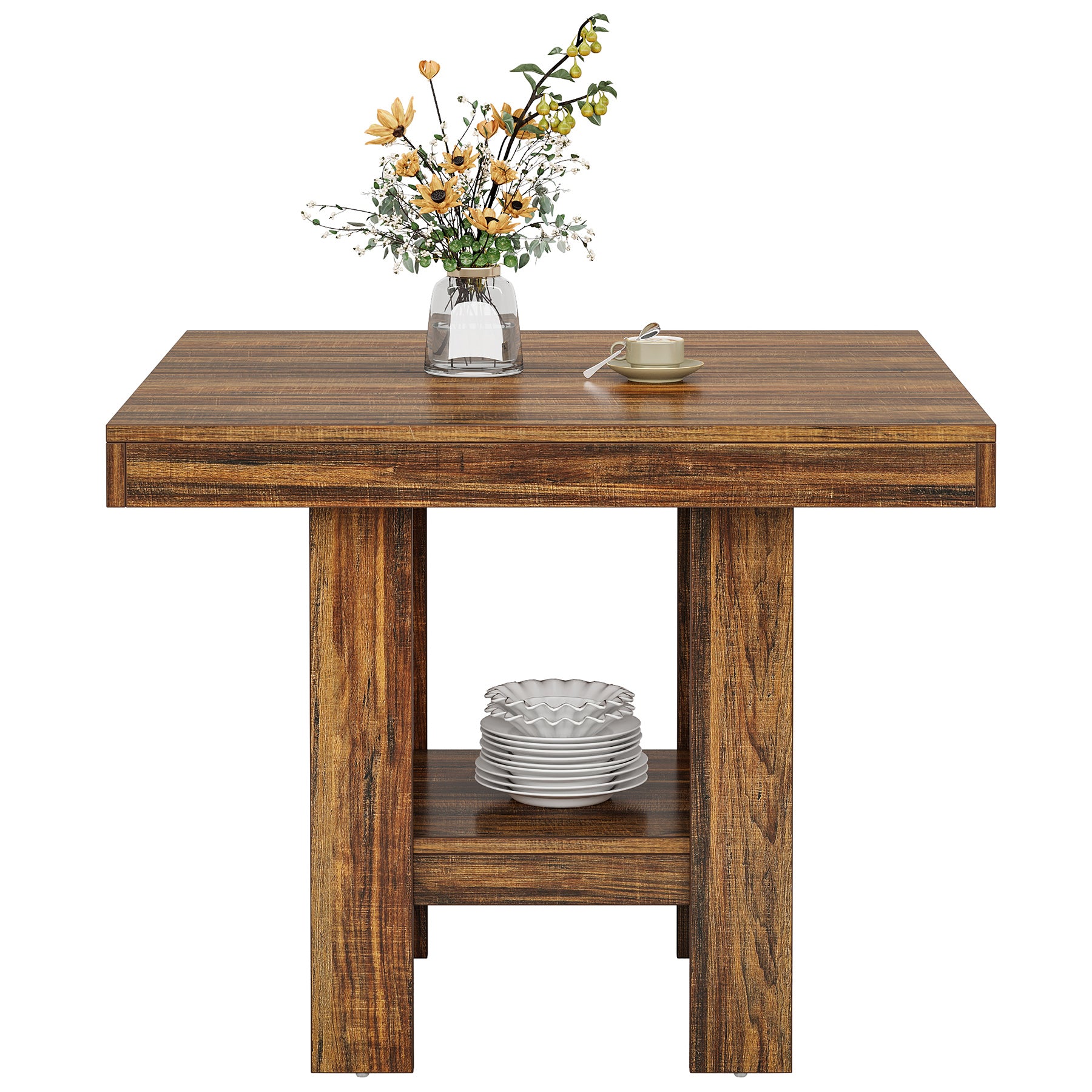 Tribesigns Vierkante Eettafel 80 cm voor 4 Personen